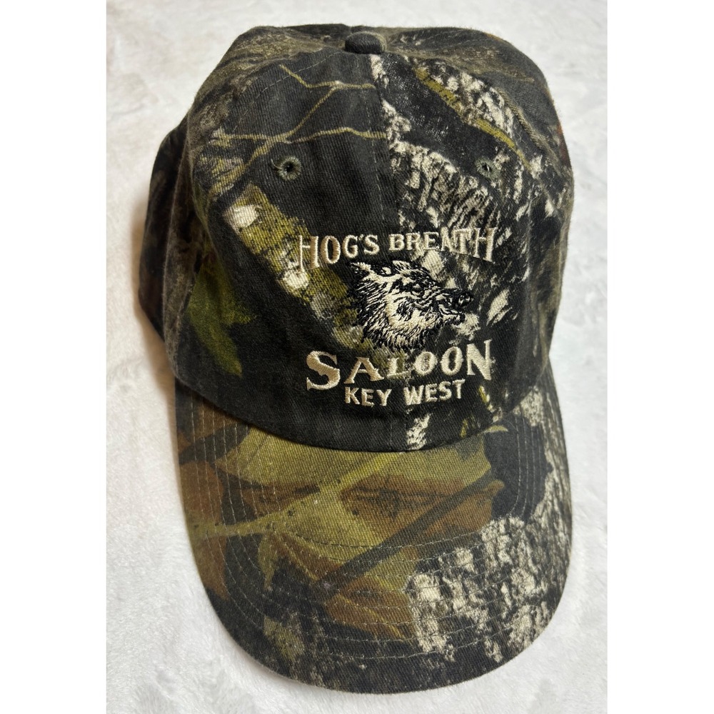 Hog's Breath Saloon Hat Men's Camo Excellent Key West Florida Souvenir OSFA